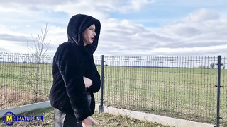 MatureNL Wanilianna Teasing Flashing Masturbating