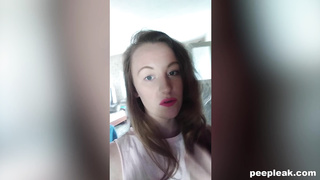 PeepLeak Sexy Brunette Pleasuring Herself
