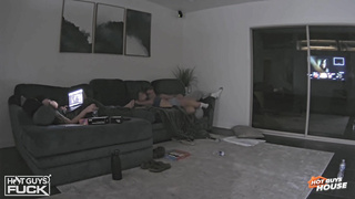 HotGuysFuck Orgy On The Couch At HGF House FETiSH