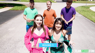 EtraSmall Violet Gems And Venus Vixen Tiny Sluts Foursome WRB