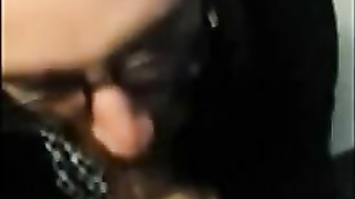 Bearded Guy Sucks Interracial Cock in a Public Restroom