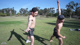 Guys In Sweatpants - Ash cums in Kaden - Ash Hendricks, Kaden Dean