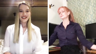 GirlsWay Kenna James And Serene Siren Working Remotely