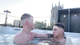 OnlyFans gay 0161 couple - Hot Tub Fuck Part 2
