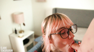 ManyVids Claire Tenebrarum  & Mike Love / Trans Schoolgirl Anal Creampie