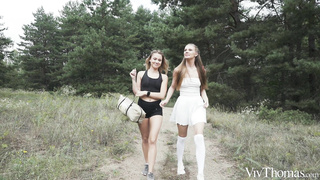 VivThomas Erika E And Elina De Lion Hookah In Nature