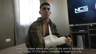 Str8CrushFeet Could you give me a Hand? trying to cheer up steve and his broken arm - solo version